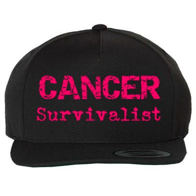 Breast Cancer Survivalist Breast Cancer Survivor Meaningful Gift Wool Snapback Cap