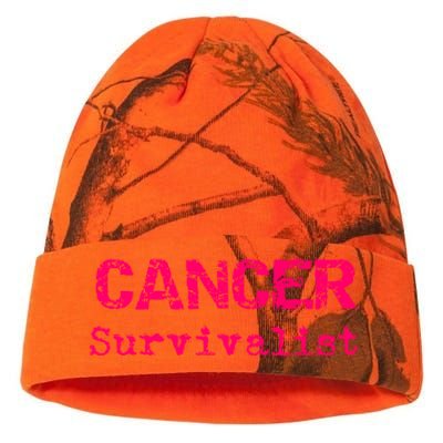 Breast Cancer Survivalist Breast Cancer Survivor Meaningful Gift Kati Licensed 12" Camo Beanie