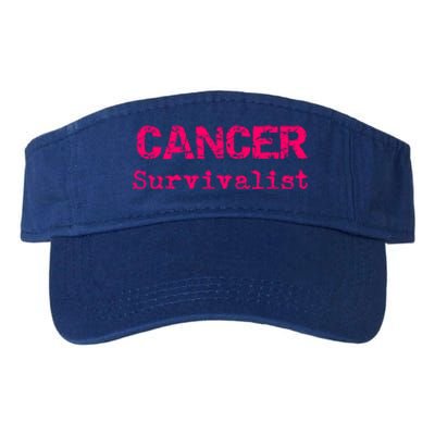 Breast Cancer Survivalist Breast Cancer Survivor Meaningful Gift Valucap Bio-Washed Visor