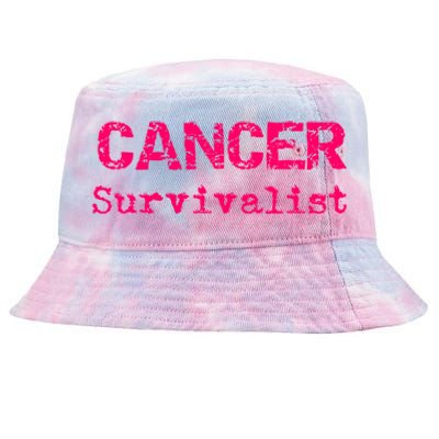 Breast Cancer Survivalist Breast Cancer Survivor Meaningful Gift Tie-Dyed Bucket Hat