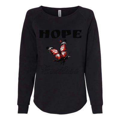 Butterfly Cool Summer Hope Endless Womens California Wash Sweatshirt