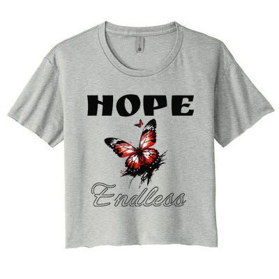 Butterfly Cool Summer Hope Endless Women's Crop Top Tee