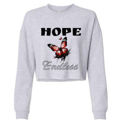 Butterfly Cool Summer Hope Endless Cropped Pullover Crew