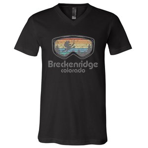 Breckenridge Colorado Ski Mountain Skiing V-Neck T-Shirt