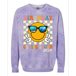 Birthday Cruise Squad 2024 Birthday Cruise Family Matching Colorblast Crewneck Sweatshirt