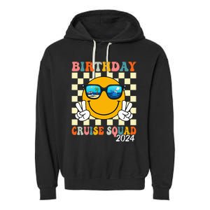 Birthday Cruise Squad 2024 Birthday Cruise Family Matching Garment-Dyed Fleece Hoodie