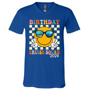 Birthday Cruise Squad 2024 Birthday Cruise Family Matching V-Neck T-Shirt