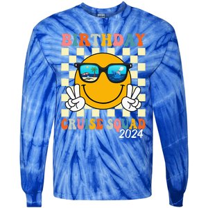 Birthday Cruise Squad 2024 Birthday Cruise Family Matching Tie-Dye Long Sleeve Shirt