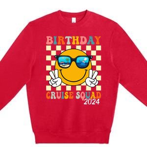 Birthday Cruise Squad 2024 Birthday Cruise Family Matching Premium Crewneck Sweatshirt