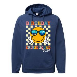 Birthday Cruise Squad 2024 Birthday Cruise Family Matching Performance Fleece Hoodie