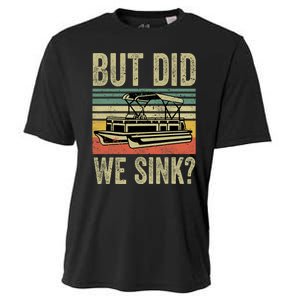 Boat Captain Shirts But Did We Sink Funny Pontoon Boating Men Cooling Performance Crew T-Shirt