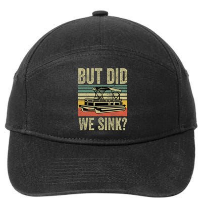 Boat Captain Shirts But Did We Sink Funny Pontoon Boating Men 7-Panel Snapback Hat