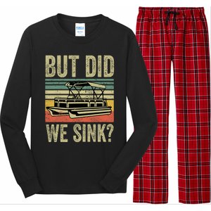 Boat Captain Shirts But Did We Sink Funny Pontoon Boating Men Long Sleeve Pajama Set