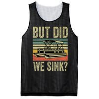 Boat Captain Shirts But Did We Sink Funny Pontoon Boating Men Mesh Reversible Basketball Jersey Tank