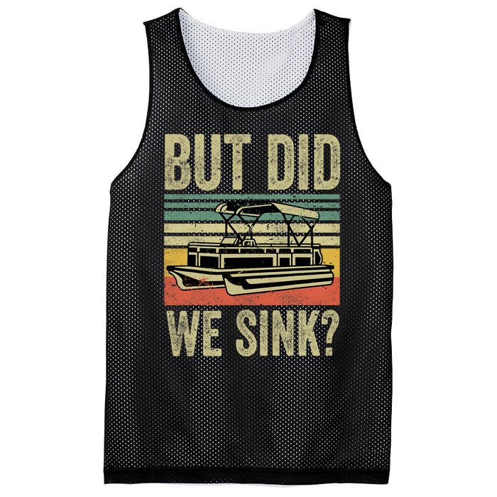 Boat Captain Shirts But Did We Sink Funny Pontoon Boating Men Mesh Reversible Basketball Jersey Tank