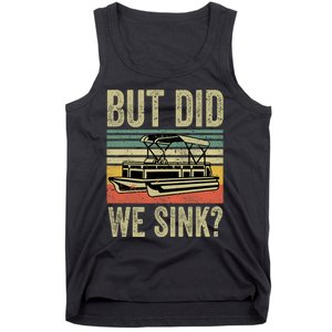 Boat Captain Shirts But Did We Sink Funny Pontoon Boating Men Tank Top