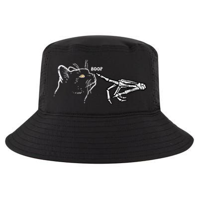 Black Cat Skeleton Hand Boop Halloween Pet Cool Comfort Performance Bucket Hat