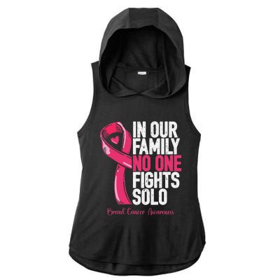 Breast Cancer Support Family Women Breast Cancer Awareness Ladies PosiCharge Tri-Blend Wicking Draft Hoodie Tank