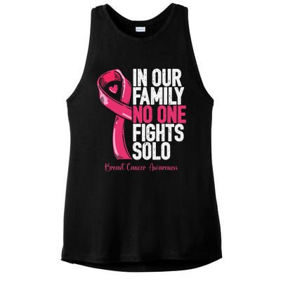 Breast Cancer Support Family Women Breast Cancer Awareness Ladies PosiCharge Tri-Blend Wicking Tank