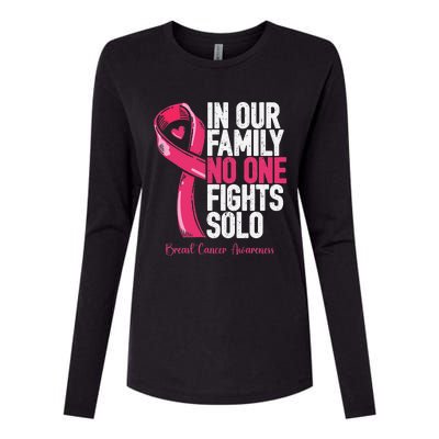 Breast Cancer Support Family Women Breast Cancer Awareness Womens Cotton Relaxed Long Sleeve T-Shirt