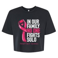 Breast Cancer Support Family Women Breast Cancer Awareness Bella+Canvas Jersey Crop Tee