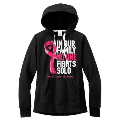 Breast Cancer Support Family Women Breast Cancer Awareness Women's Fleece Hoodie