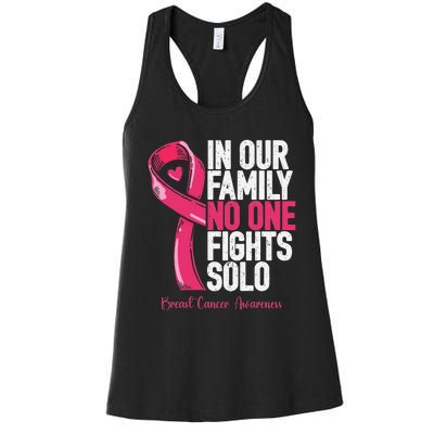 Breast Cancer Support Family Women Breast Cancer Awareness Women's Racerback Tank