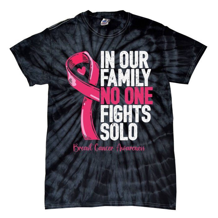 Breast Cancer Support Family Women Breast Cancer Awareness Tie-Dye T-Shirt