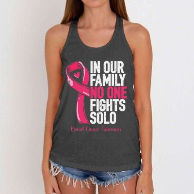 Breast Cancer Support Family Women Breast Cancer Awareness Women's Knotted Racerback Tank