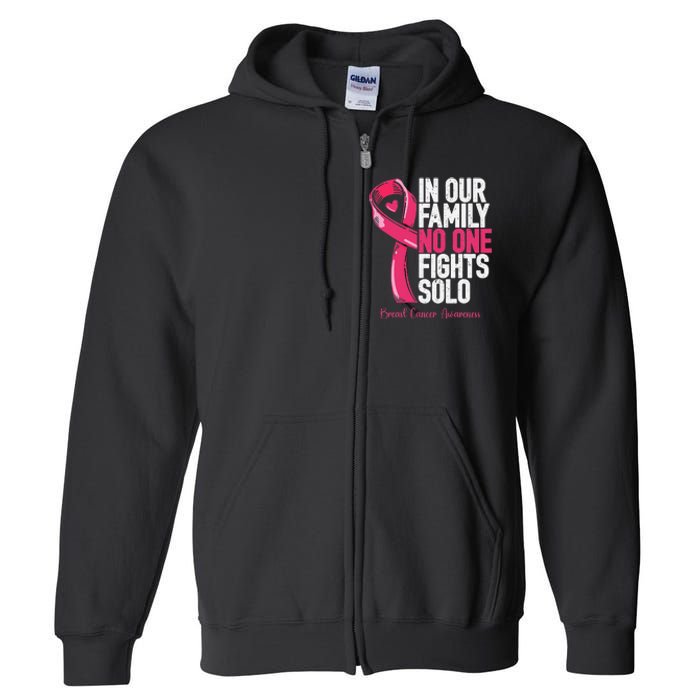 Breast Cancer Support Family Women Breast Cancer Awareness Full Zip Hoodie