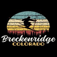 Breckenridge Colorado Skiing Retro Mountain Ski Vacation Backpack