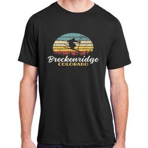 Breckenridge Colorado Skiing Retro Mountain Ski Vacation Adult ChromaSoft Performance T-Shirt