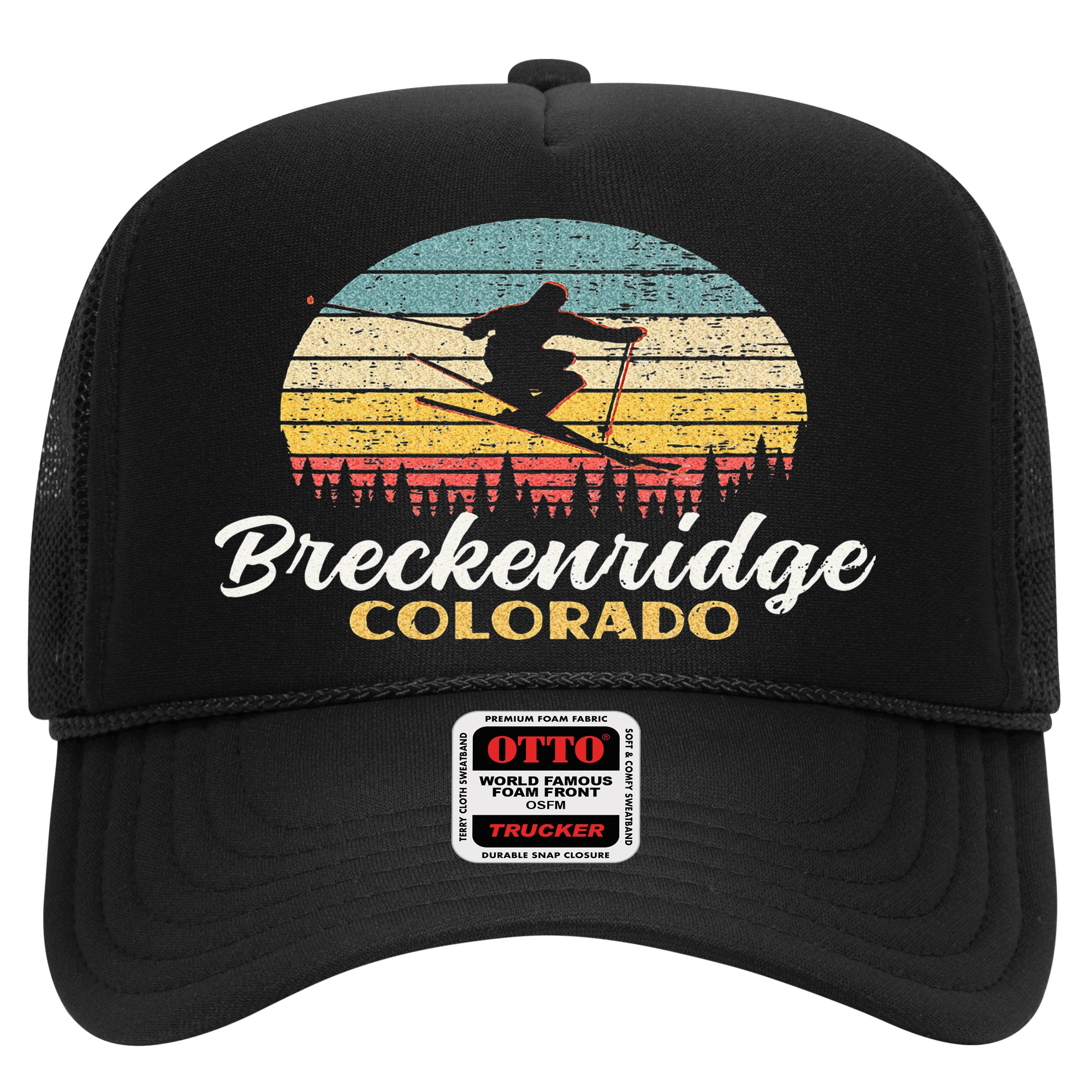 Breckenridge Colorado Skiing Retro Mountain Ski Vacation Hat