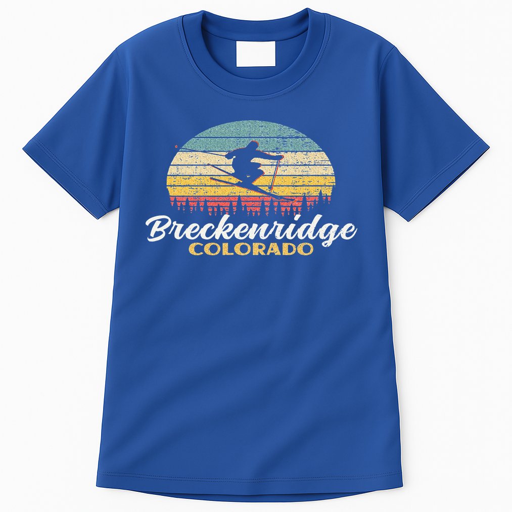 Breckenridge Colorado Skiing Retro Mountain Ski Vacation Tall T-Shirt