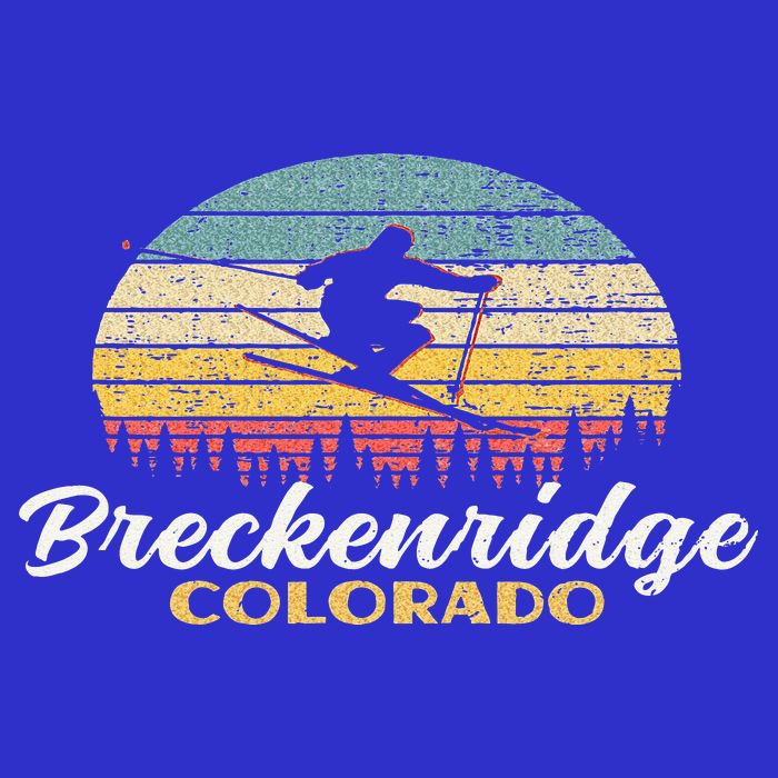 Breckenridge Colorado Skiing Retro Mountain Ski Vacation Button