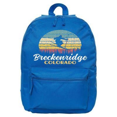 Breckenridge Colorado Skiing Retro Mountain Ski Vacation 16 in Basic Backpack