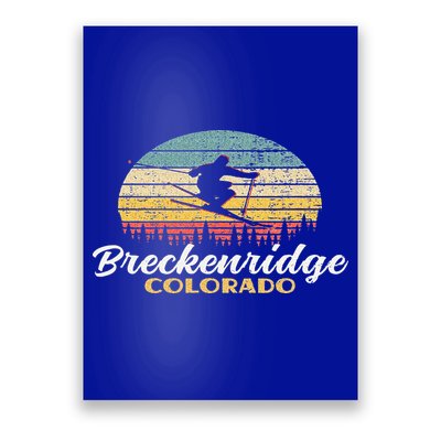 Breckenridge Colorado Skiing Retro Mountain Ski Vacation Poster