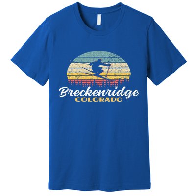 Breckenridge Colorado Skiing Retro Mountain Ski Vacation Premium T-Shirt