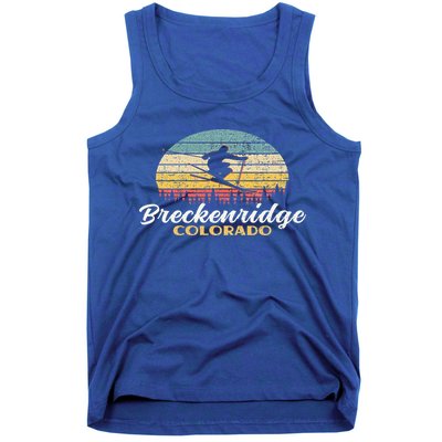 Breckenridge Colorado Skiing Retro Mountain Ski Vacation Tank Top