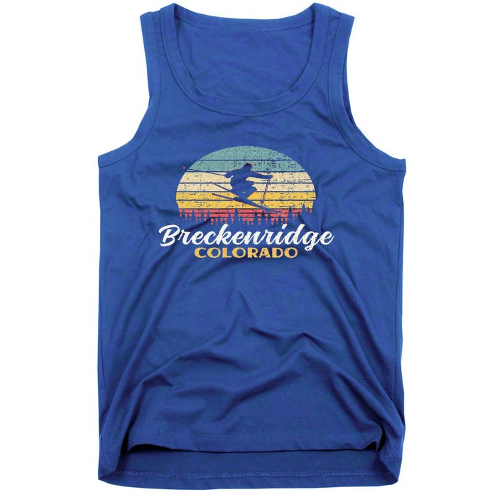 Breckenridge Colorado Skiing Retro Mountain Ski Vacation Tank Top