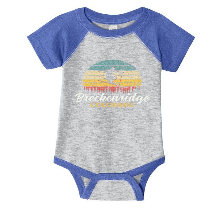 Breckenridge Colorado Skiing Retro Mountain Ski Vacation Infant Baby Jersey Bodysuit