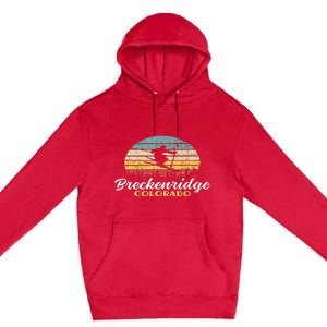 Breckenridge Colorado Skiing Retro Mountain Ski Vacation Premium Pullover Hoodie