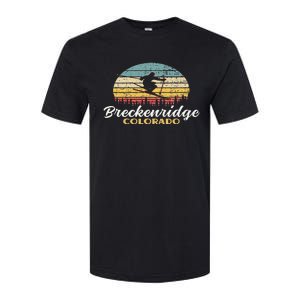 Breckenridge Colorado Skiing Retro Mountain Ski Vacation Softstyle CVC T-Shirt