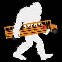 Bigfoot Carrying School Bus Sasquatch Bus Driver Cooling Performance Crew T-Shirt