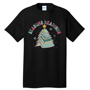 Bookish Christmas Seasons Readings Book Lover Holiday Season Tall T-Shirt