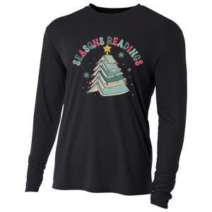 Bookish Christmas Seasons Readings Book Lover Holiday Season Cooling Performance Long Sleeve Crew