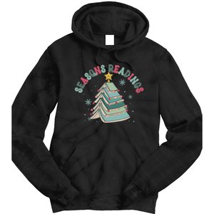 Bookish Christmas Seasons Readings Book Lover Holiday Season Tie Dye Hoodie