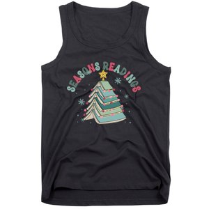 Bookish Christmas Seasons Readings Book Lover Holiday Season Tank Top