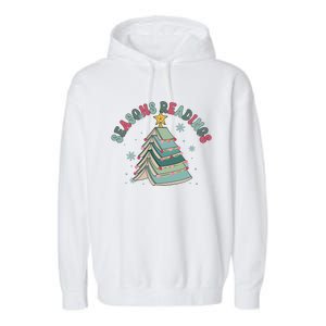 Bookish Christmas Seasons Readings Book Lover Holiday Season Garment-Dyed Fleece Hoodie