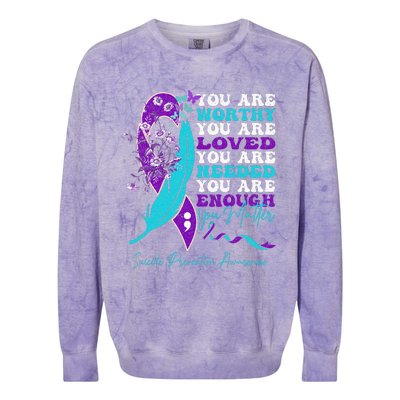 Breast Cancer Support Pink Ribbon Breast Cancer Awareness Colorblast Crewneck Sweatshirt